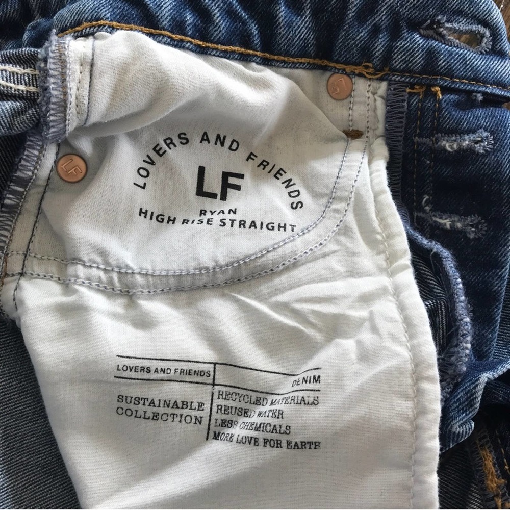 Lovers and Friends Ryan High Rise Loose Straight Jeans - Picture 8 of 9